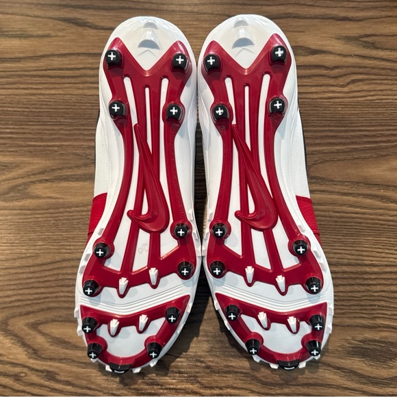 Size 12.5 Air Jordan 1 Chicago Red Football Lunarlon Cleats - AR5604-106 - 2018 main image 9